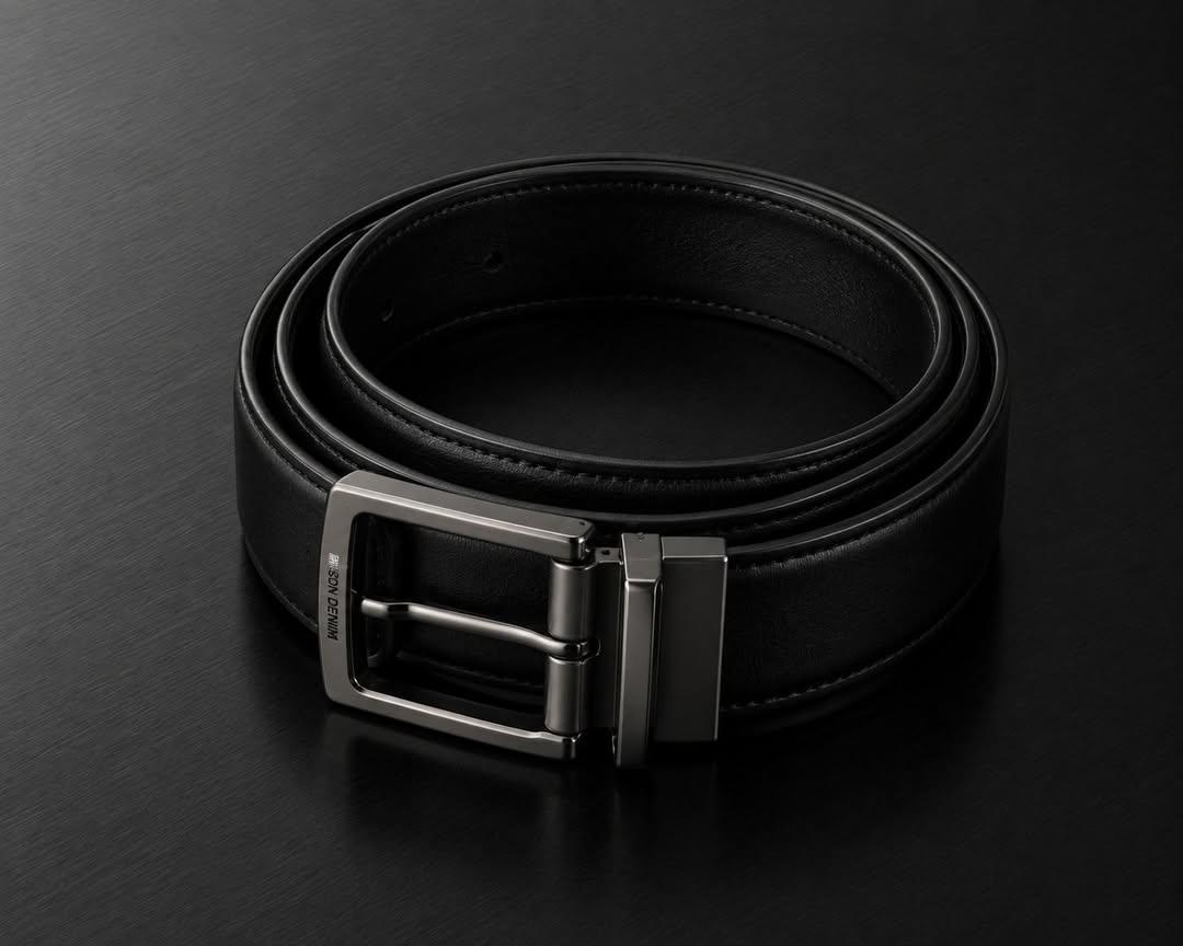 JACK & JONES Genuine Leather Automatic Buckle Belt