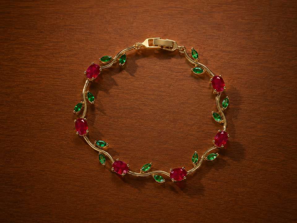 Elegance Vine Gemstone Bracelet